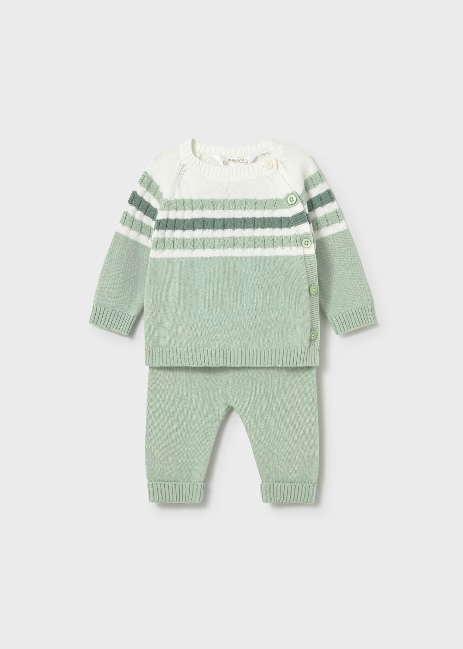 Completo ghettina e maglioncino Mayoral tricot neonato - Verde menta