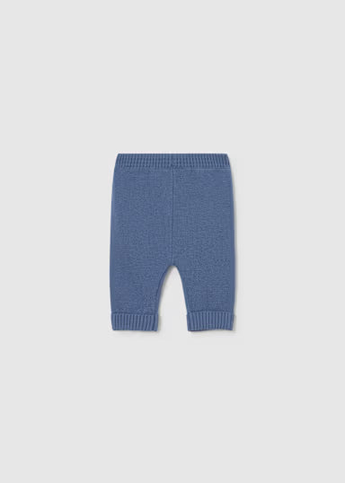 COORDINATO TRICOT GILET 3PZ COBALTO/TORTORA