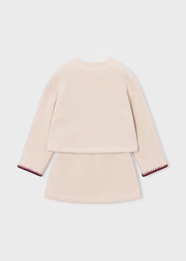 COORDINATO CUORE IN FELPA BEIGE