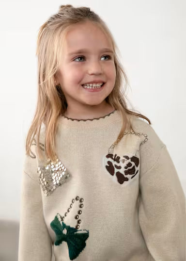 COORDINATO IN LANA MAGLIONE E GONNA BEIGE/MARRONE