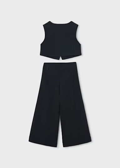 COORDINATO GILET E PANTALONE NERO