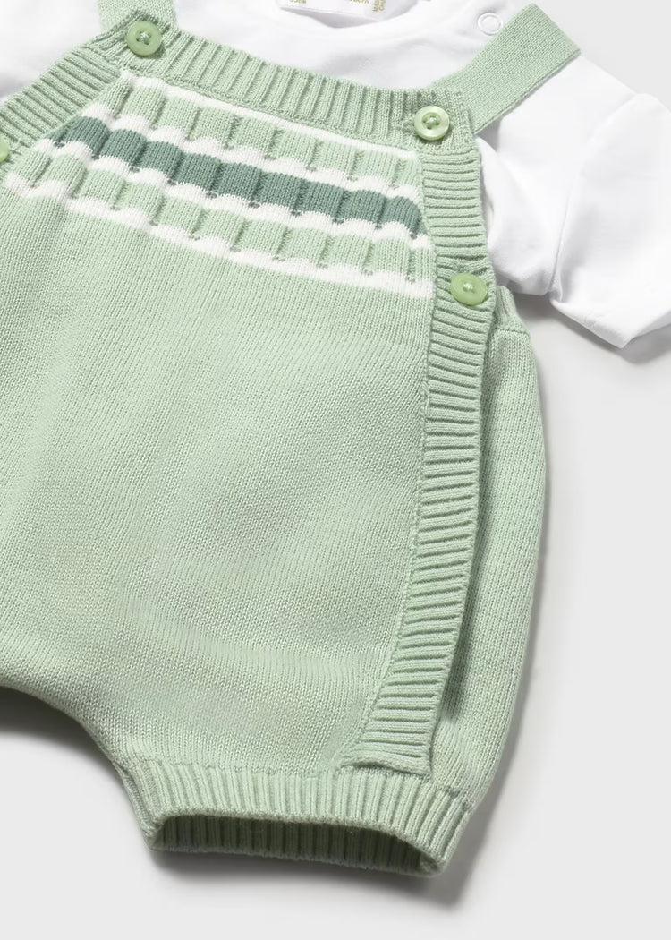 Completo salopette e maglietta Mayoral neonato - Verde Menta