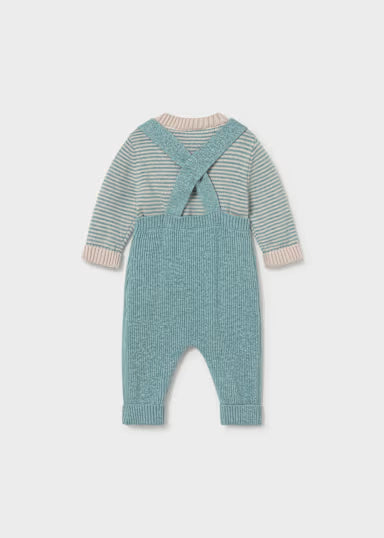 COORDINATO SALOPETTE E MAGLIOCINO BEIGE/ CARTA DA ZUCCHERO