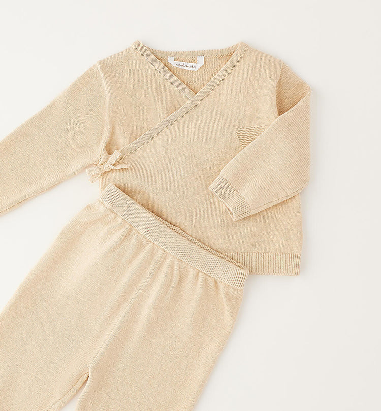 Completo unisex neonati Minibanda - Beige