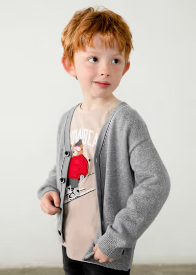 CARDIGAN CON BOTTONI GRIGIO