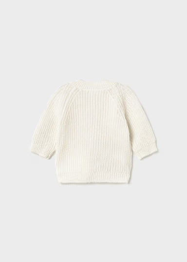 CARDIGAN IN LANA CON BOTTONI PANNA