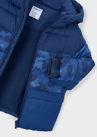 PIUMINO IMBOTTITO BLU CAMOUFLAGE