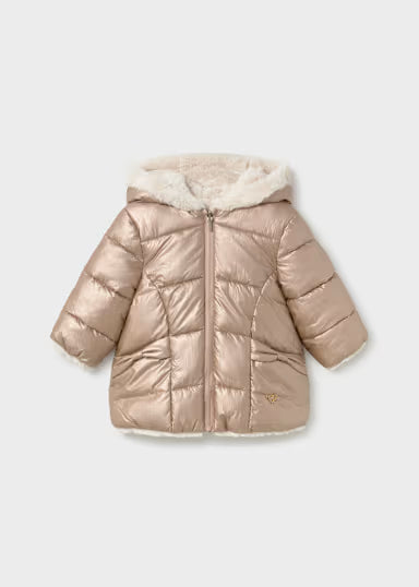 PIUMINO TASCHE FIOCCHI TORTORA REVERSIBILE IN PELLICCIA