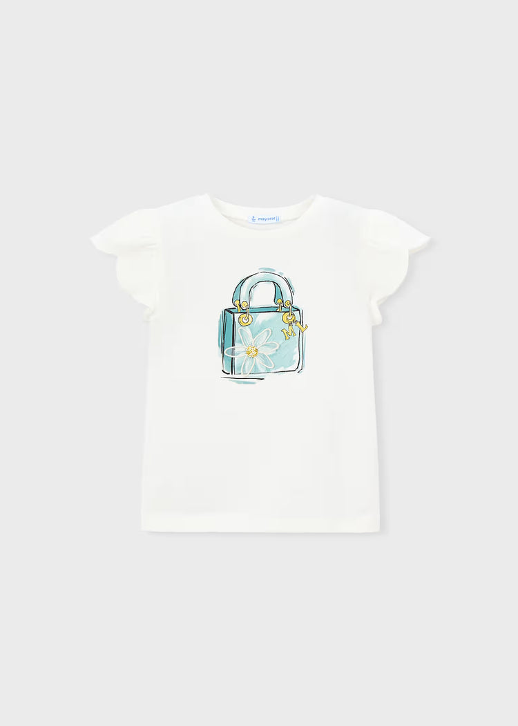 Maglietta Mayoral serigrafia bambina - Fantasia Margherite