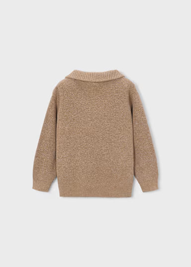 MAGLIONCINO COLLO ZIP MARRONE