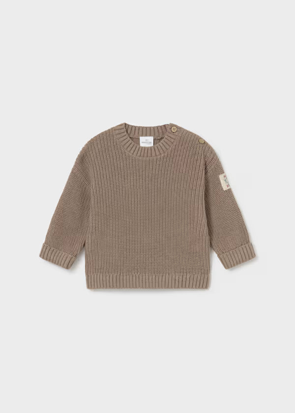 MAGLIONCINO TRICOT TINTA UNITA MARRONE