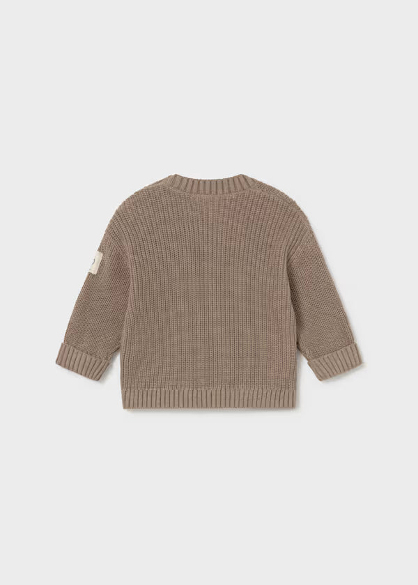 MAGLIONCINO TRICOT TINTA UNITA MARRONE