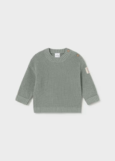 MAGLIONCINO TRICOT TINTA UNITA VERDE SALVIA