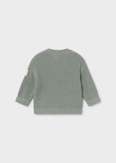 MAGLIONCINO TRICOT TINTA UNITA VERDE SALVIA