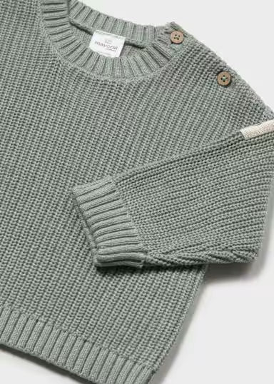 MAGLIONCINO TRICOT TINTA UNITA VERDE SALVIA