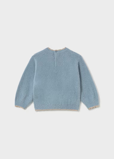MAGLIONCINO FIORI PELO AZZURRO