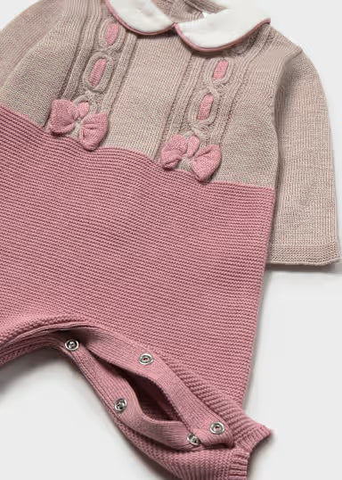 TUTINA IN TRICOT ROSA/TORTORA