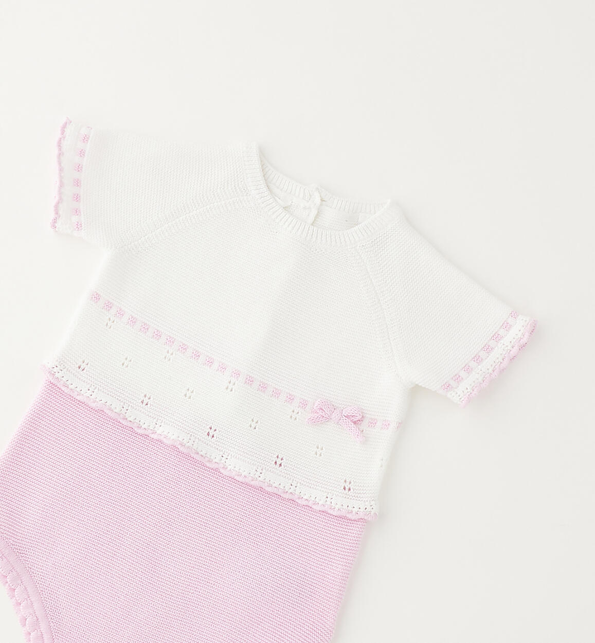 Pagliaccetto estivo neonata Minibanda - Bianco/Rosa
