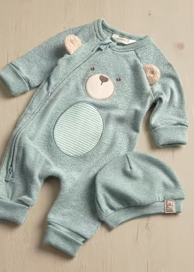 TUTINA ORSO CON CAPPELLO VERDE SALVIA