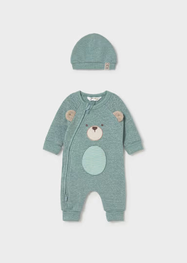 TUTINA ORSO CON CAPPELLO VERDE SALVIA