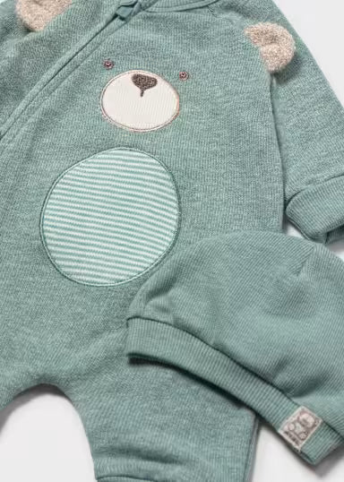 TUTINA ORSO CON CAPPELLO VERDE SALVIA