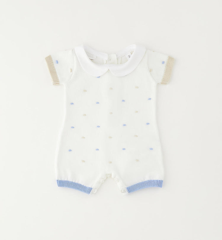 Pagliaccetto per neonata Minibanda - Azzurro/Beige