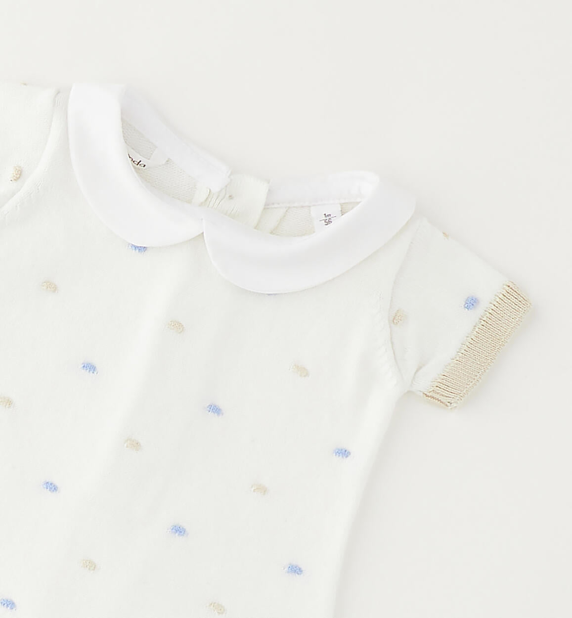 Pagliaccetto per neonata Minibanda - Azzurro/Beige