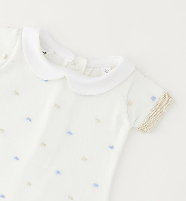 Pagliaccetto per neonata Minibanda - Azzurro/Beige