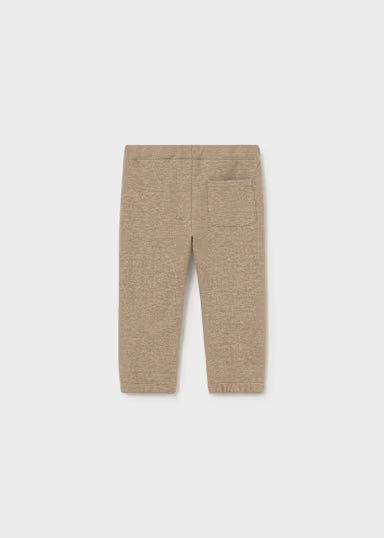PANTALONE MORBIDO CON LACCI MICROFANTASIA BEIGE