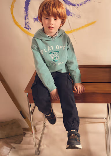 PANTALONE CARGO JEANS BLU
