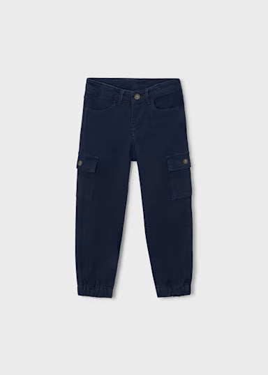 PANTALONE CARGO JEANS BLU