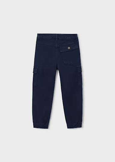 PANTALONE CARGO JEANS BLU