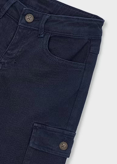 PANTALONE CARGO JEANS BLU