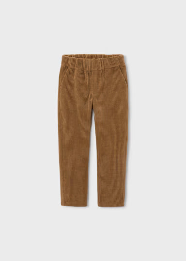 PANTALONE A COSTINE TINTA UNITA BISCOTTO