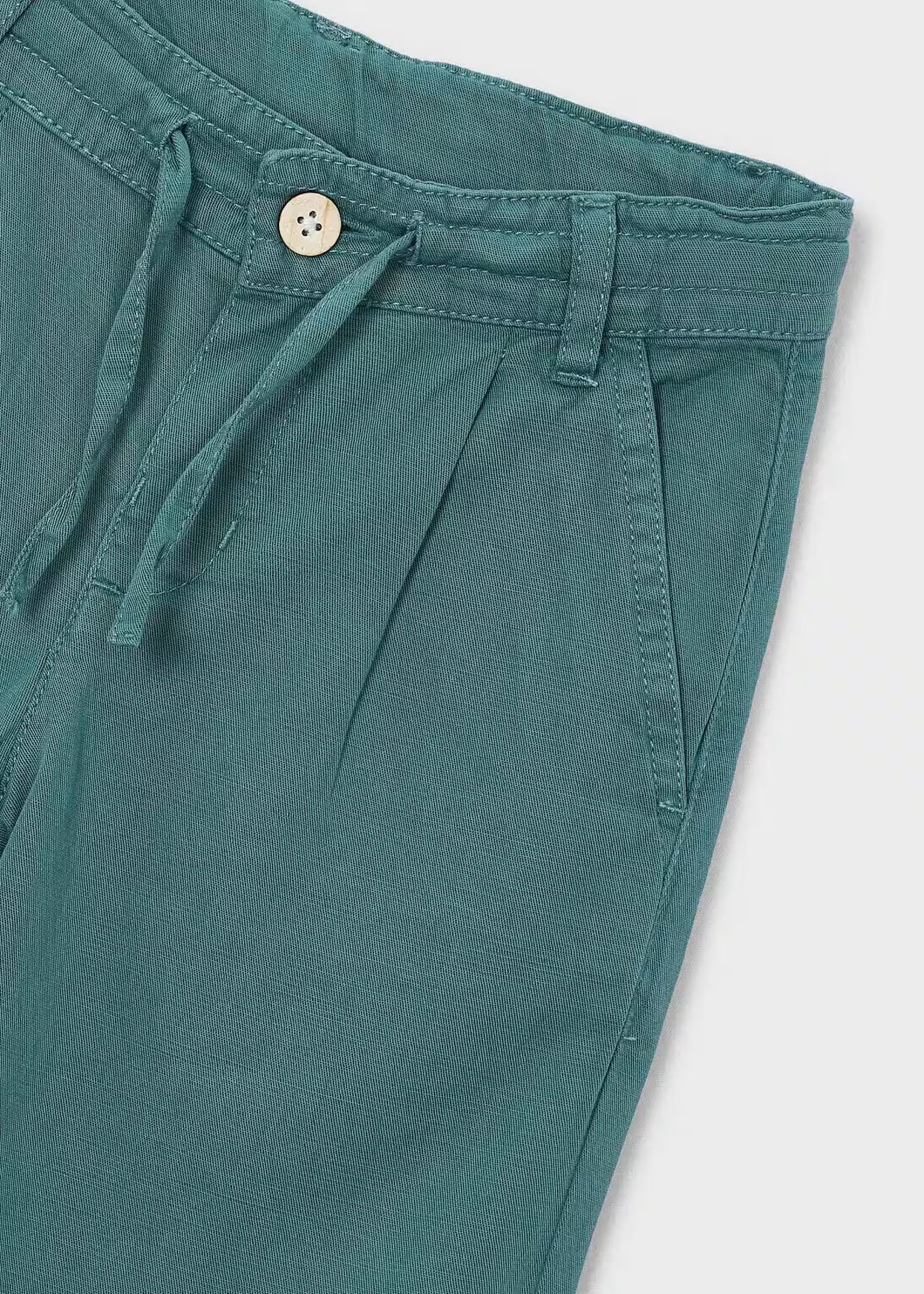 Pantalone lungo Mayoral morbido chino in lino bambino - Verde Alga