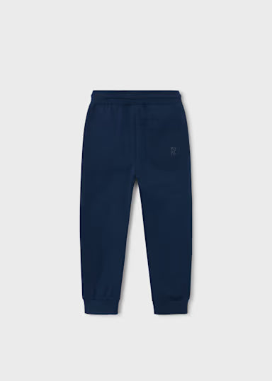 PANTALONE IN FELPA BASICO TINTA UNITA BLU