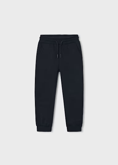 PANTALONE IN FELPA BASICO TINTA UNITA  NERO