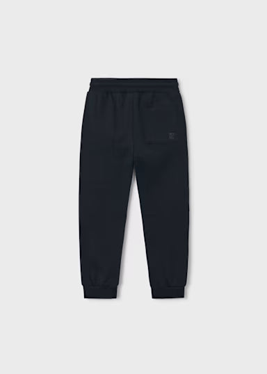 PANTALONE IN FELPA BASICO TINTA UNITA  NERO