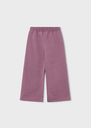 PANTALONE PALAZZO IN FELPA VIOLA LUREX