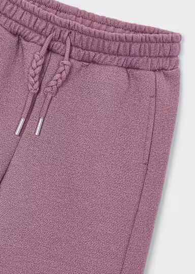 PANTALONE PALAZZO IN FELPA VIOLA LUREX