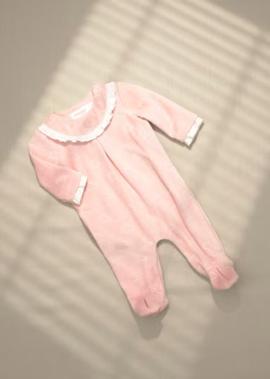 TUTINA IN CINIGLIA ROSA CON COLLETTO