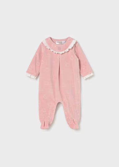 TUTINA IN CINIGLIA ROSA CON COLLETTO