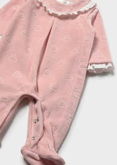 TUTINA IN CINIGLIA ROSA CON COLLETTO