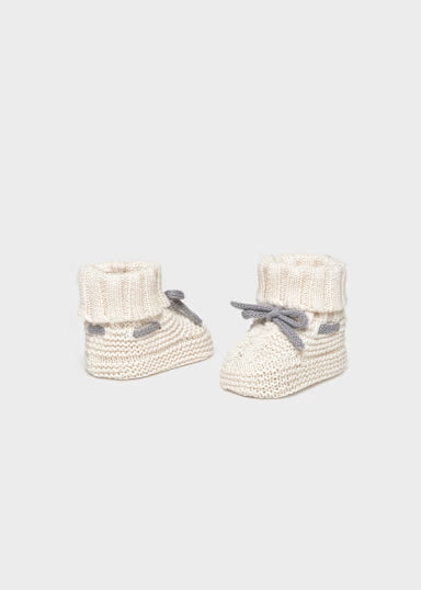 BABBUCCINE TRICOT PANNA/GRIGIO