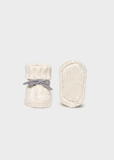 BABBUCCINE TRICOT PANNA/GRIGIO