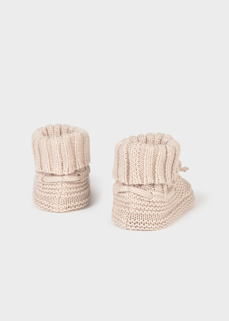 Scarpine tricot neonato Mayoral - Beige