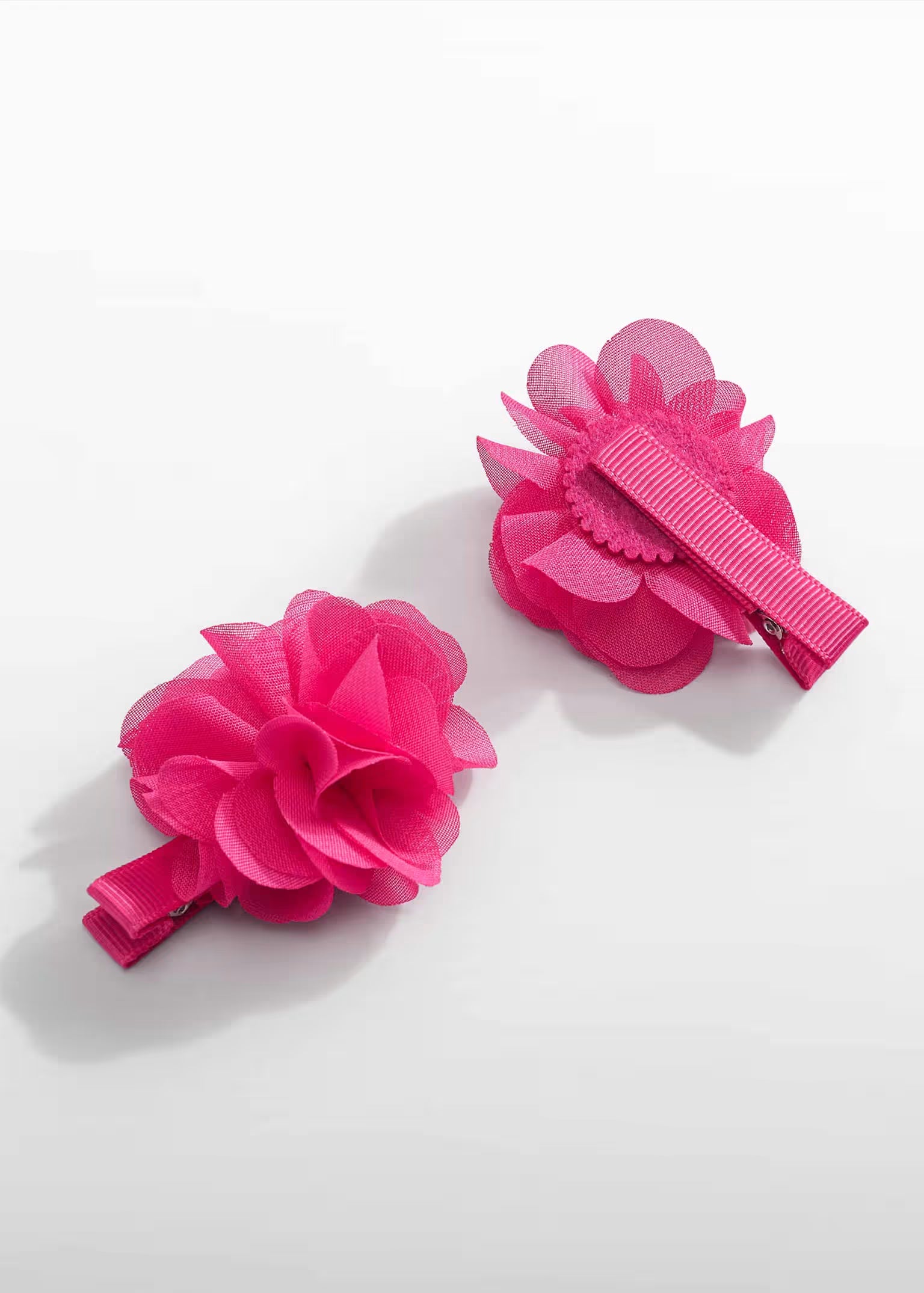 Set fermagli fiore chiffon Abel&Lula bambina - Fuxia