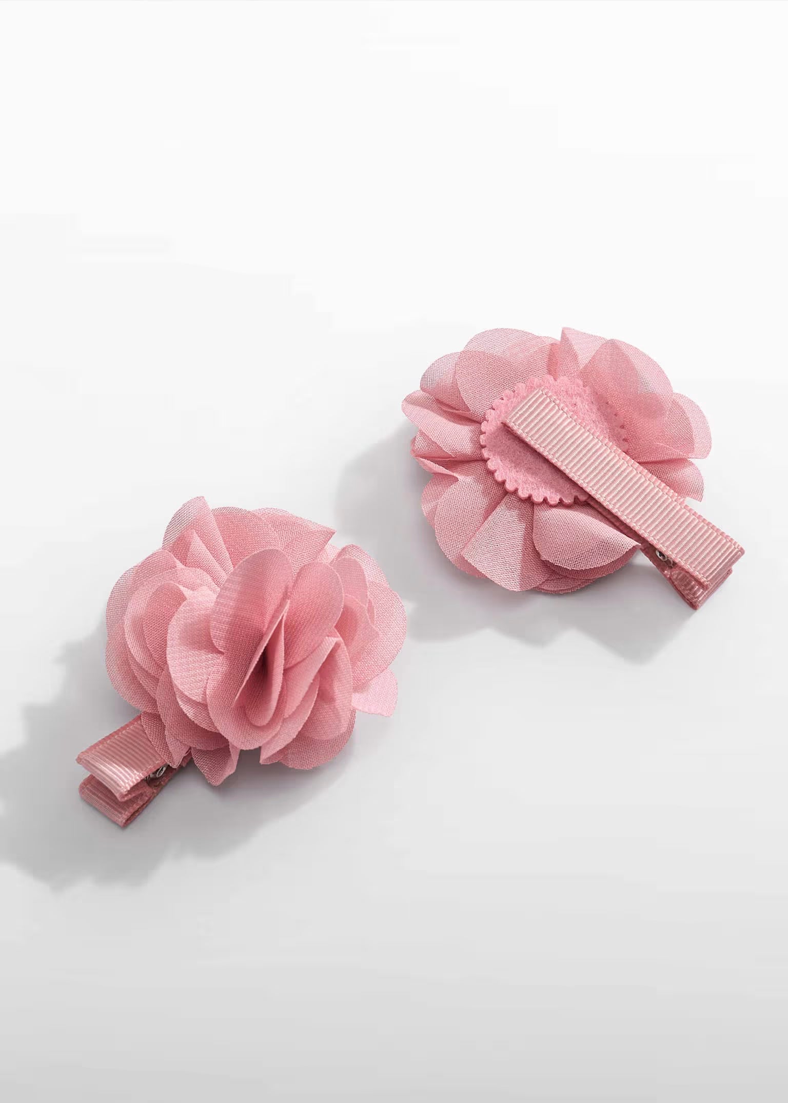 Set fermagli fiore chiffon bambina Abel&Lula - Rosa Cipria