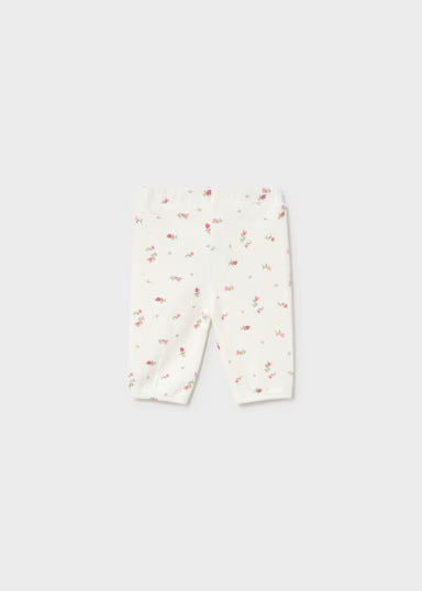 COORDINATO IN FELPA 3PZ PANNA/ROSA FANTASIA FIORELLINI