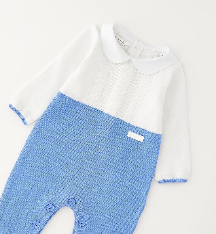Tutina per neonato Minibanda - Bianco/Azzurro